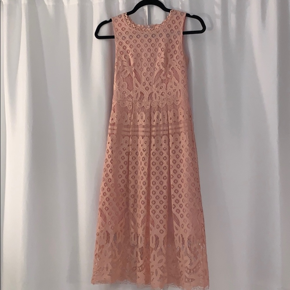 Pink lace dress